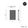 Deskový radiátor SONNI 630×619mm dvouvrstvý antracitový Náhled obrázku produktu 8