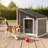 Relaxdays hondenhuis, hout, weerbestendig, inklapbaar Productafbeelding-voorbeeld 5
