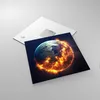 Bilder auf glas - Universum Erde Feuer Globus - 30x30cm - Produktbild-Vorschau 2