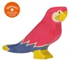 Holztiger Holz Papagei Spielfigurhandgefertigt Produktbild-Vorschau 3