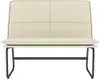 vidaXL Lavice krémová 100x75x76 cm Imitace kůže Náhled obrázku produktu 3