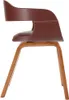vidaXL Jedálenská stolička Brown Bent Wood and Faux Leather Náhľad obrázku produktu 2