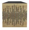 A product shot of an acoustic bass trap with a wood-like finish and black perforated sections. Náhled obrázku produktu
