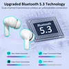 Marketing image for Bluetooth earbuds, highlighting technology and features. Produktbild-Vorschau