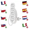 Prodlužovací kabel 1,5 m / 4 zásuvky / bílý / PVC / 1 mm2 Anteprima dell’immagine prodotto