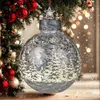 Deko-Kugel Silber- Frosty 35cm mit LED Licht Timer Produktbild-Vorschau 8
