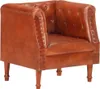 vidaXL Fauteuil marron cuir véritable Voir les images du produit 16