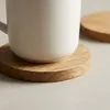 DUBOVÁ PODLOŽKA POD POHÁR A ŠÁLKU, KRUHOVÁ, SADA 6 KS, 9 cm Náhľad obrázku produktu 6
