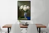 MuchoWow® Gerahmtes Poster Vase - Pfingstrosen - Weiß 60x90 Produktbild-Vorschau 2
