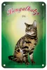 Blechschild Katze 12x18cm Bengalkatze 1792 Wanddeko Produktbild-Vorschau 1