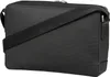 A black Lacoste bodybag reporter bag is shown from a side angle against a white background. Voir les images du produit
