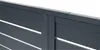 A close-up view of the top edge and connection point of a dark gray aluminum sliding gate. Produktbild-Vorschau