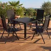 CASARIA® Gartenmöbel Set 4 Stühle mit Tisch 90x90cm Produktbild-Vorschau 2
