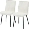 home24 Polsterstuhl - 2er-Set - Chenille / Eisen - Beige / Produktbild-Vorschau 1