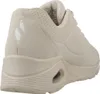 A rear view of a beige SKECHERS UNO sneaker. Voir les images du produit
