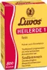 A product shot of a yellow box of Luvos Heilerde 1 fein powder. Podgląd zdjęcia produktu
