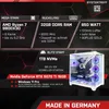 A marketing image showcasing a high-end gaming PC with various components highlighted. Produktbild-Vorschau