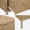 sweeek - Nachttisch, Holzdekor in Fischgrät-Optik - Natur Produktbild-Vorschau 4