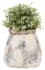Květináč Clayre & Eef 10x10x10 cm béžově zelený terakotový Náhled obrázku produktu 2