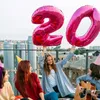 Folienballons Pink 100cm Zahl 0 Geburtstag Zahlenballon Produktbild-Vorschau 6
