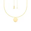 585er Gold Collierkette mit Gravurplatte Rund Platte Gold Produktbild-Vorschau 1