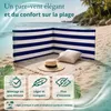 Lantigo Paravent de Plage Rayures Classiques 4 m Brise-vent Voir les images du produit 9