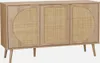 A light wood sideboard with cane webbing inserts on the doors. Anteprima dell’immagine prodotto