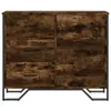 vidaXL Komoda kouřový dub 91x35,5x74,5 cm materiál na bázi Náhled obrázku produktu 4