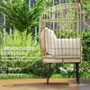 Outsunny Fauteuil en rotin en forme d'oeuf avec coussin Voir les images du produit 4
