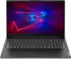 A black Lenovo laptop is shown from the front with its screen displaying a colorful abstract image. Produktbild-Vorschau