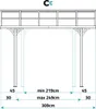 Terrassenüberdachung Carport KLEO 300L300 Aluminium Grau Produktbild-Vorschau 9