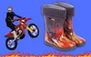 Gefütterte Gummistiefel Motorrad in Flammen DEMAR 22-23 EU Produktbild-Vorschau 2