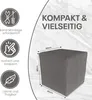 Best For Home | Würfel Pouf Hocker | Anthrazit Poof Produktbild-Vorschau 2