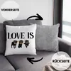 Trendation - Love Is Dog Deko-Kissen mit Füllung 40x40 Produktbild-Vorschau 2