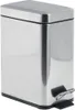 A stainless steel pedal bin with a black pedal. Náhled obrázku produktu