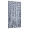 vidaXL Fliegenvorhang Blau und Weiß 100x200 cm Chenille Produktbild-Vorschau 1