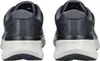 The back view of a pair of blue Skechers men's athletic shoes. Produktbild-Vorschau