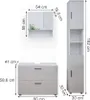 Badmöbel-Set Vicco Irma Weiß Hochglanz 3 Teile, mit Produktbild-Vorschau 3