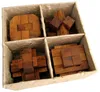 Zestaw 4 gier logicznych - drewniane puzzle 3D w ozdobnym Podgląd zdjęcia produktu 2