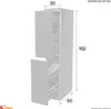 Demi Apothekerschrank Küche - 30 cm breit - Weiß – Nawa Produktbild-Vorschau 4