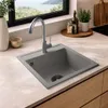 MIT ARMATUR - LINDBERGH® Granitspüle Grau "LUX33 + 1-Helia" Produktbild-Vorschau 2