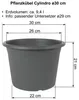MePla - Set - Pflanzkübel Cylindro ø 30 + Untersetzer ø 29 Produktbild-Vorschau 2