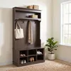 Garderobe MCW-P26, Flurgarderobe Holzgarderobe Sitzbank, 4 Produktbild-Vorschau 10