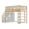 okwish Hochbett 90x200cm mit Rausfallschutz, Etagenbett Produktbild-Vorschau 8