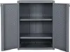vidaXL Gartenschrank Grau 65x45x88 cm PP Rattan-Optik Produktbild-Vorschau 4