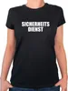 Huuraa Damen T-Shirt Sicherheitsdienst Schriftzug XL Black Produktbild-Vorschau 1