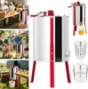 A collage of images showing a honey extractor being used in different settings, including indoors, outdoors with children, and with beehives. Produktbild-Vorschau