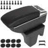 Ford Focus MK3 10-14 Bracciolo con vano portaoggetti,  NERA Anteprima dell’immagine prodotto 1