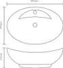 vidaXL Lavabo ovale in Vetroceramica con troppopieno e foro Anteprima dell’immagine prodotto 6