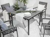 BELIANI Gartentisch Grau und Schwarz Aluminium Kunstholz Produktbild-Vorschau 2